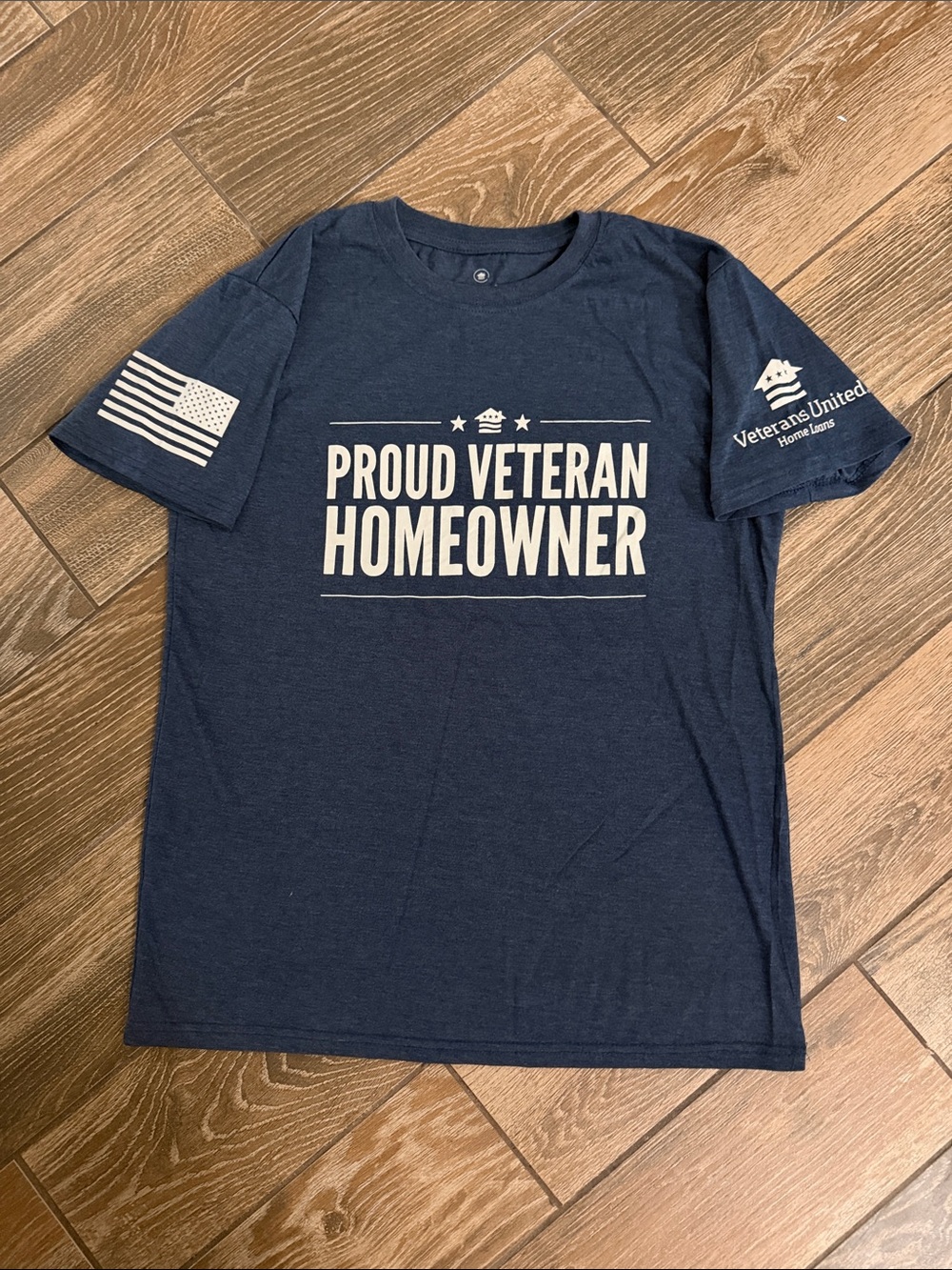 NWOT Navy Blue Proud Veteran Homeowner T-Shirt - Medium